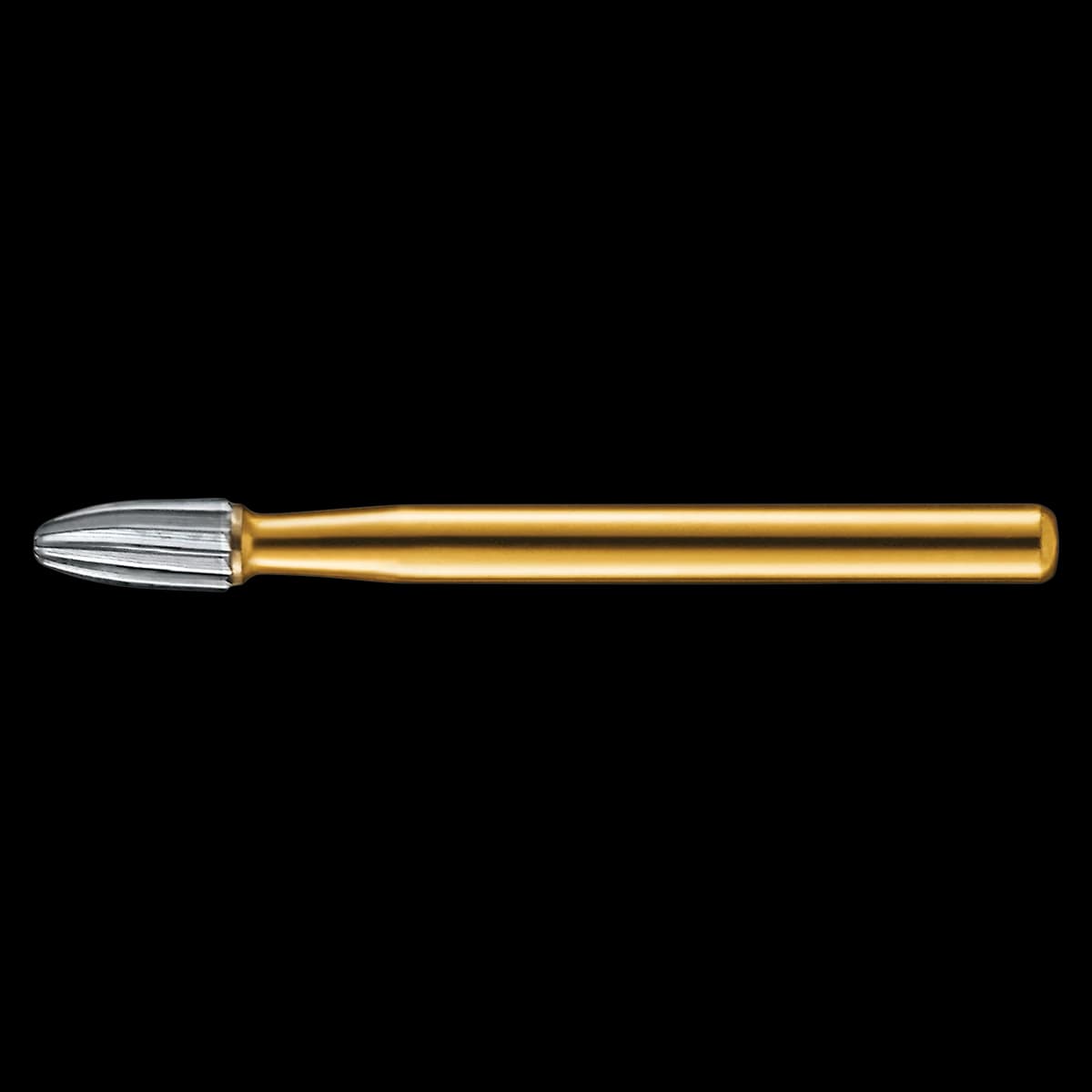 Kerr Trimming & Finishing Carbide Bur FG 7404, Egg Shape, 12 Flute, Friction Grip, 1.4 mm Diameter, 2.8 mm Length, 10/Pk, FG7404-KC0 - Kerr Trimming & Finishing Carbide Burs FG 7404 10/Pk - Image 1