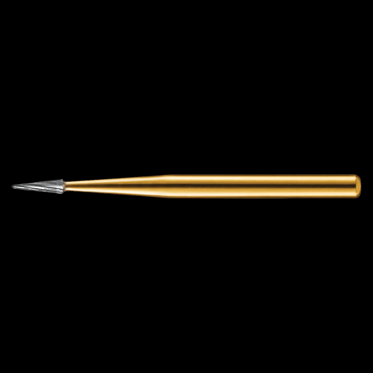 Kerr Trimming & Finishing Carbide Bur FG 7702, Taper Finishing, 12 Flute, 1 mm Diameter, 4.9 mm Length, 10/Pk - Kerr Trimming & Finishing Carbide Burs FG 7702 10/Pk - Image 1