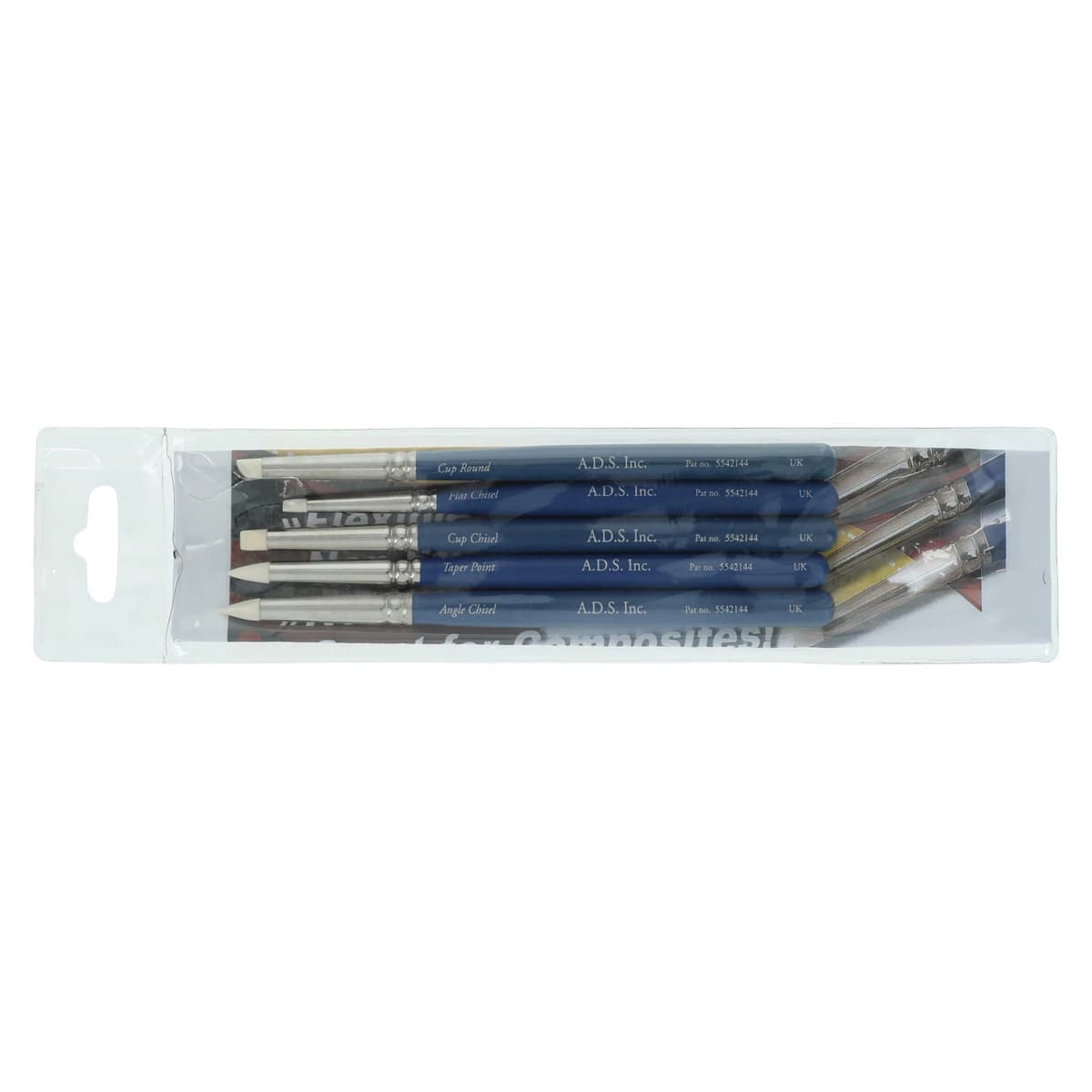 Flexi-Tips White Firm Silicone Composite Instruments, Size 2 Large, Complete Set of 5 Shapes - Flexi-Tips White Firm Pack of 5 - Image 1