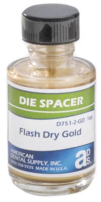 American Dental Supply Flash Dry Die Spacer Complete Kit, Gold - Die Spacer Kit Flash Dry - Image 1