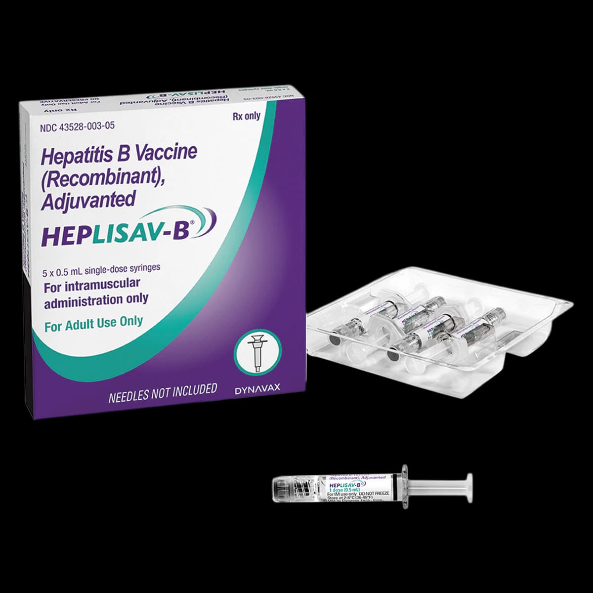 Heplisav-B Hepatitis B Adult Injectable Vaccine, 20mcg, Pre-filled Syringe, 5/Box - Heplisav-B Hep B PFS Inj - Image 1