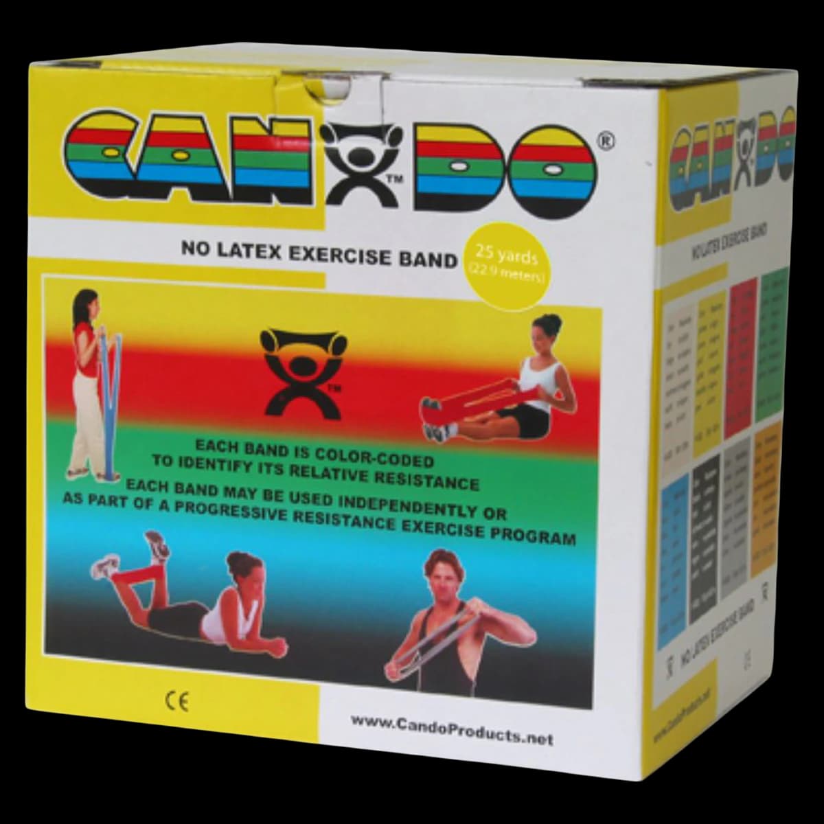 CanDo Exercise Band, Yellow, Extra Light Resistance, 25 yd Roll - Exercise Band CanDo Yllw X-Lgt - Image 1