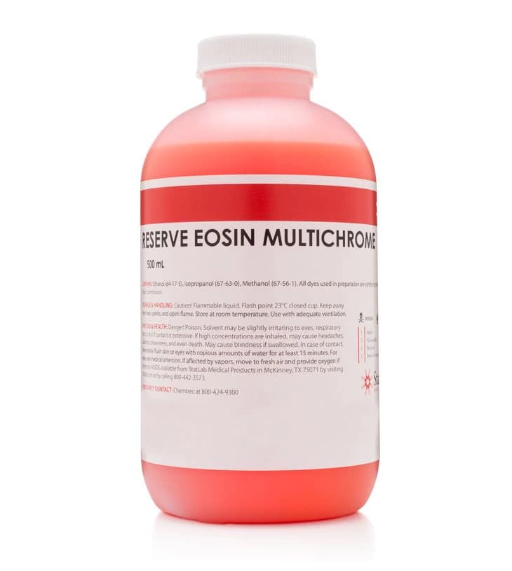 Statlab Medical Products Reserve Eosin Multichrome Stain, 500 mL Bottle - Reserve Eosin Multichrome - Image 1