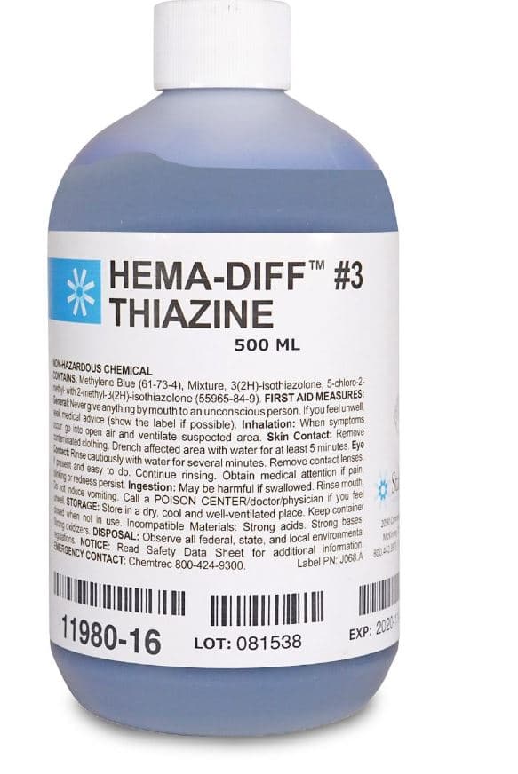 Hema-Diff #3 Thiazine Stain Solution, 16 oz Bottle - Hema-Diff #3 Thiazine - Image 1