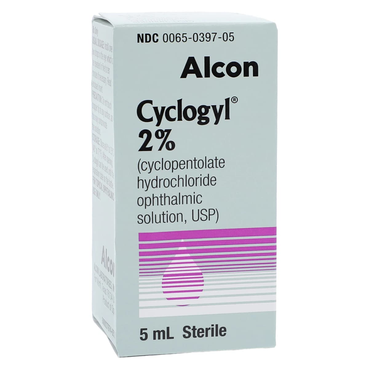 Cyclogyl (Cyclopentolate HCl) Ophthalmic Solution 2%, 5 mL Bottle - Cyclogyl Ophthalmic Drops - Image 1