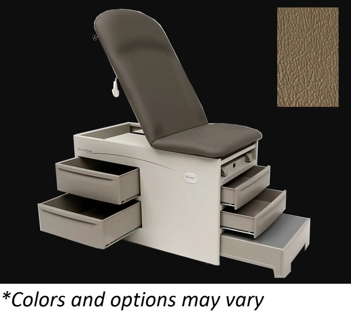 Brewer Access Exam Table, Manual, Cocoa, 500 lb Capacity - Table Exam Access Manual - Image 1