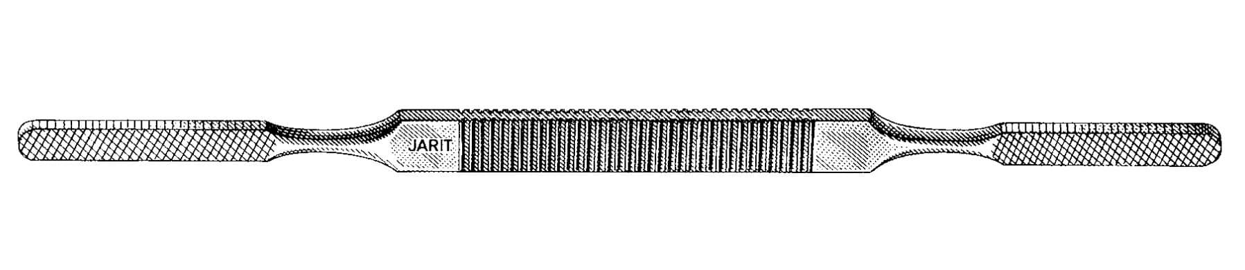Jarit Kleinert-Kutz Rasp, Straight, Satin Finish, 8-1/4" Stainless Steel, Reusable - Rasp Kleinert-Kutz Strt Satin - Image 1