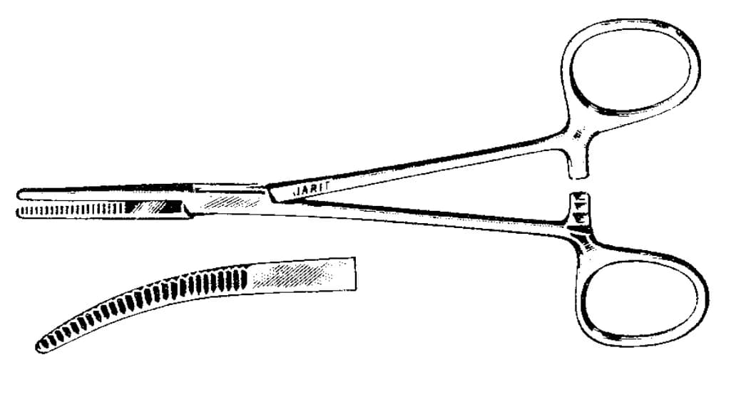 Jarit Kelly Hemostatic Forceps, 5.5" (5-1/2"), Stainless Steel - Forcep Hemostatic Kelly 5.5" - Image 1