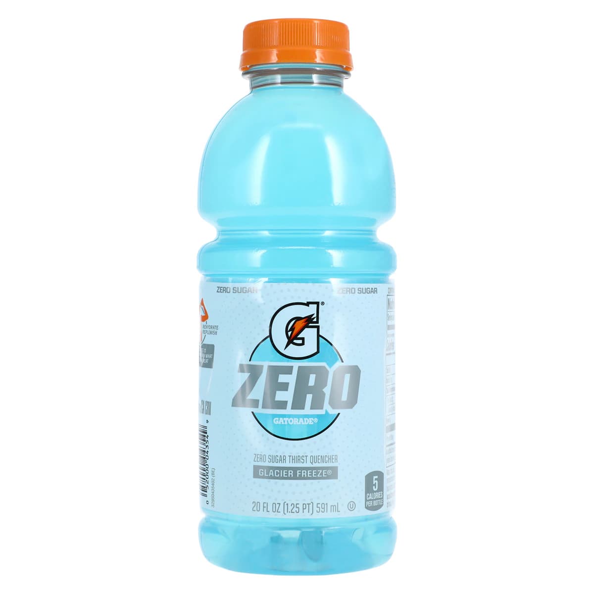 Gatorade G Zero Sports Beverage, Glacier Freeze, 20 oz Bottle, 24/Case - gatorade GZERO Glacier Freeze - Image 1