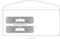 Standard Register Company Envelopes, Double Window, Self-Seal, Security, 500/Box - Envelopes Dbl Window S/S Sec - Image 1