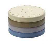Kerr Magnetic Bur Block Round 24-Hole, Lilac, Polypropylene, Autoclavable, 31834DX - Bur Block Round Lilac 24-Hole - Image 1