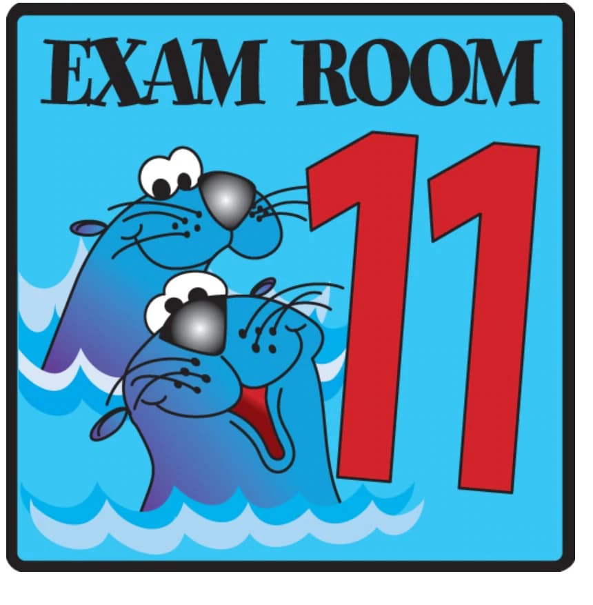 Clinton Industries Exam Room 11 Sign, Flat Surface Mount, Sealed, Each - Sign Exam Room 11 - Image 1
