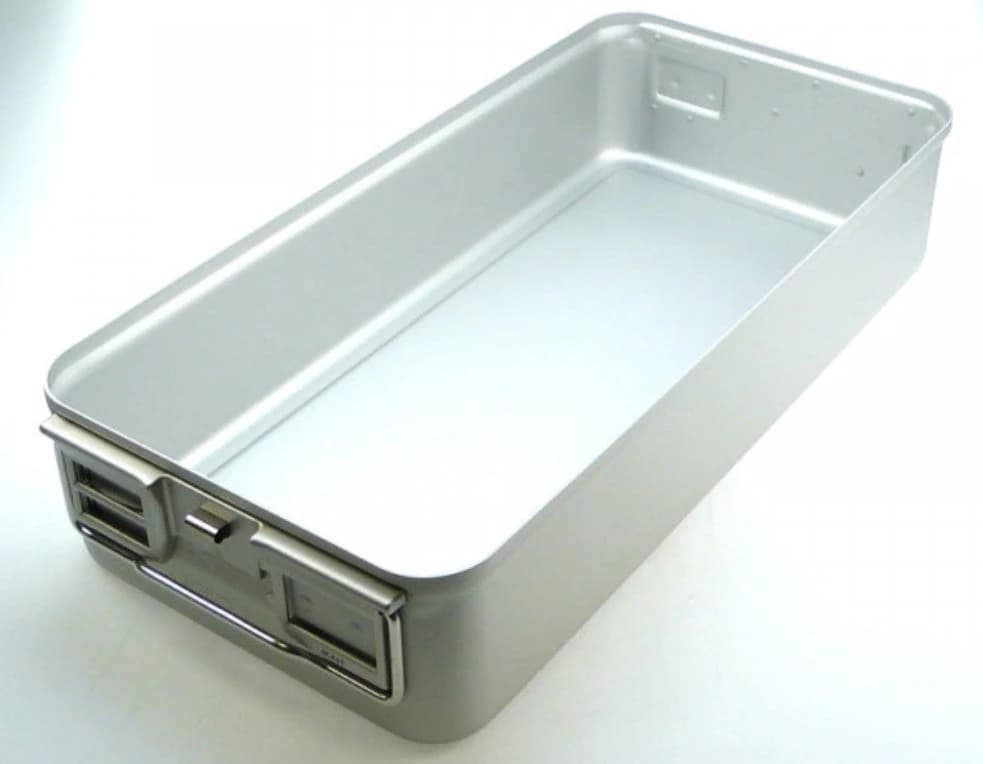 Aesculap Bottom Steri Container Solid, 23-1/4 x 11-1/4 x 5-1/2", Aluminum, Reusable, Each - Bottom Steri Container Solid - Image 1