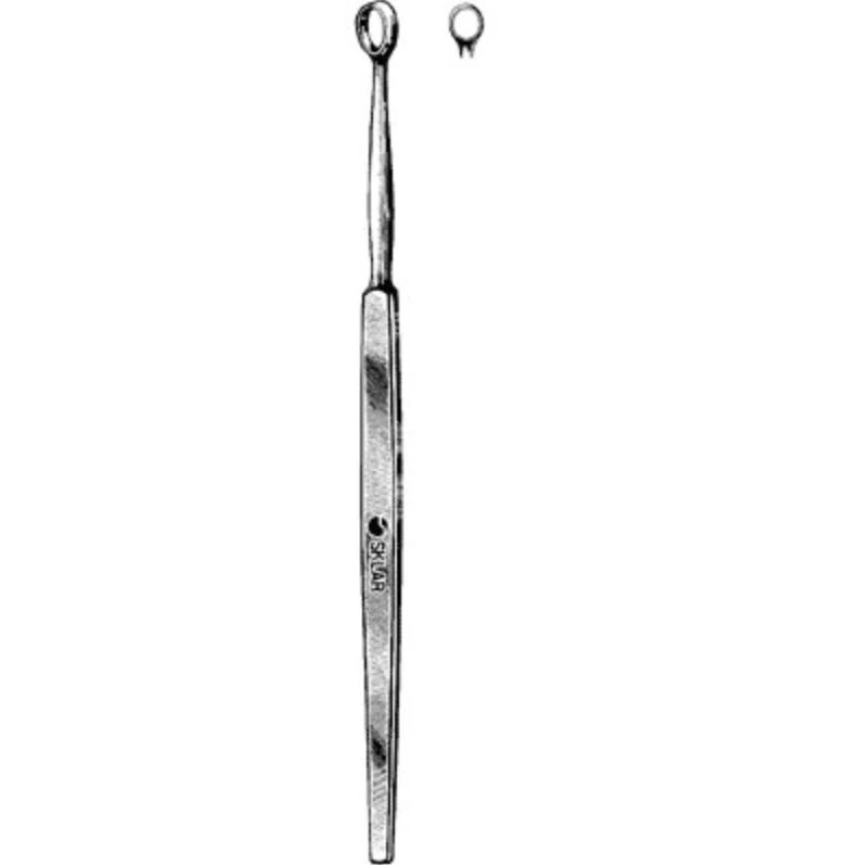 Sklar Fox Dermal Curette, Round, 2mm, 5-1/2" (14 cm), Non-Sterile, Reusable - Curette Fox Drml Rnd 2mm - Image 1