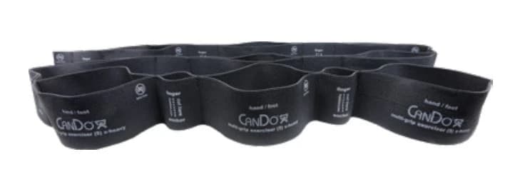 CanDo Multi-Grip Exercise Resistance Band, Black, X-Heavy - Multi Grip Band Exercise Black - Image 1
