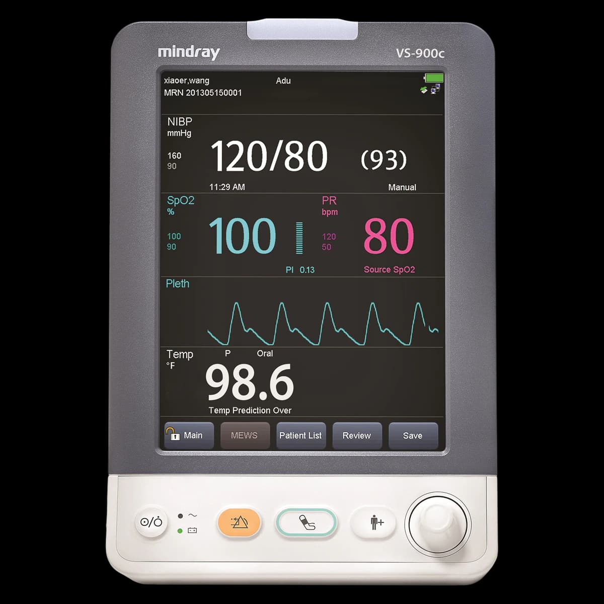 Mindray VS-900C Vital Signs Monitor with Masimo SpO2, Non-Invasive - VS-900C, Masimo SpO2, Non-Inva - Image 1