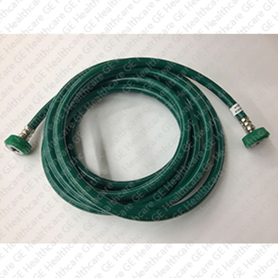GE Medical Systems Oxygen Hose, Green, DISS HiT N Connection, 15 Feet - Hose O2 BCG DISS HiT N 15' - Image 1