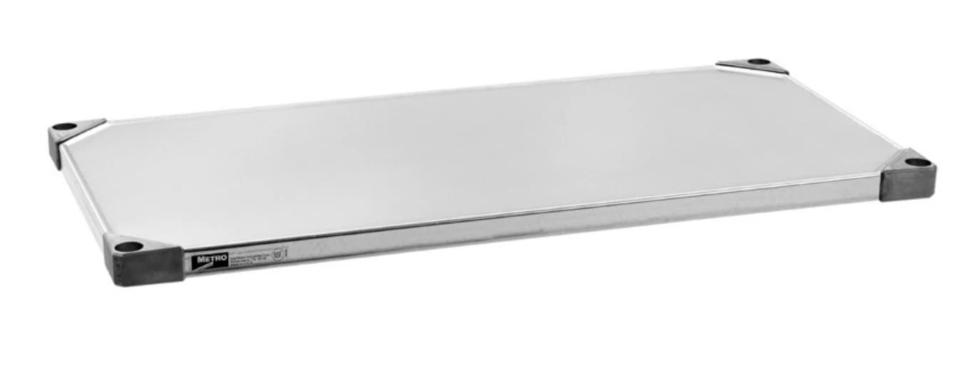 Metro Super Erecta Solid Stainless Steel Shelf, 24" x 30", Each - Shelf Solid Stainless Steel - Image 1