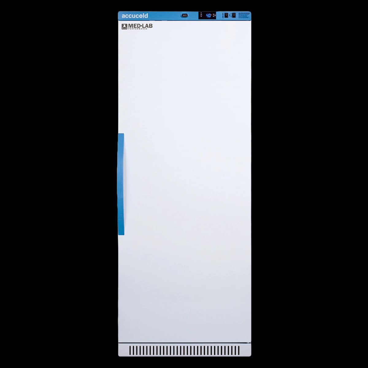 Accucold Laboratory Refrigerator, 12 Cu Ft, Solid Door, Right Hinge/Reversible, 2 to 10C, Automatic Defrost - Fridge Lab Upright Solid - Image 1