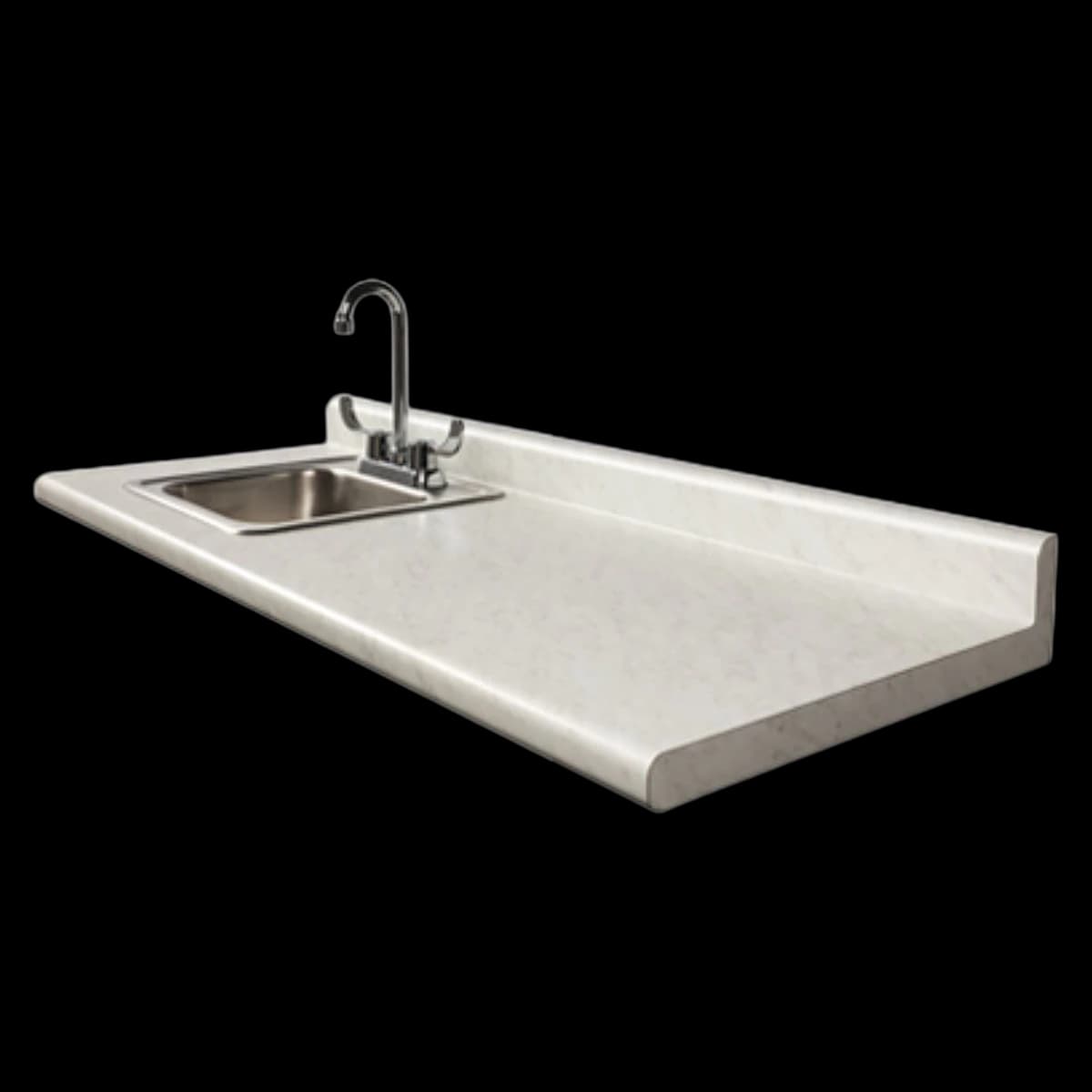 Clinton Industries Postformed Countertop, White Carrara, Each - Countertop Postform Wht Cararr - Image 1