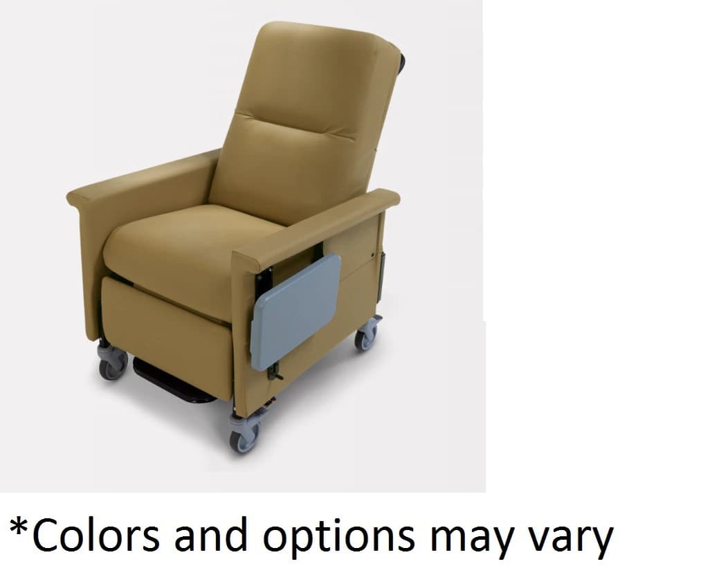 Champion 86 Series Transporter Power Recliner with Trendelenburg and Two Side Tables, Pebble Gray, 500 lb Capacity - Recliner Pwr w/Trend 2 Sd Tbls - Image 1