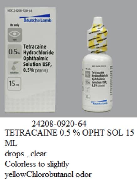 Tetracaine Ophthalmic Solution, 0.5%, 15mL Bottle, Bausch & Lomb - Tetracaine Ophthalmic Solution - Image 1