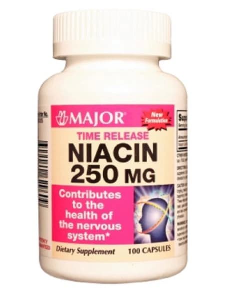 Niacin TR Capsules, 250 mg, 100/Bottle (Major Pharmaceuticals) - Niacin TR Capsules - Image 1