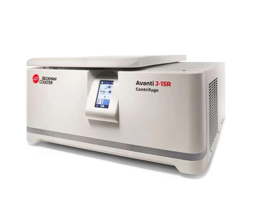 Beckman Coulter Avanti J-15R Benchtop Centrifuge, 4x750mL Swinging Bucket Rotor, 10,200 RPM, BioCertified, 120V, 60Hz, 01KT0J08C70M7ZEGQCP01C5239 - Centrifuge Benchtop Package - Image 1