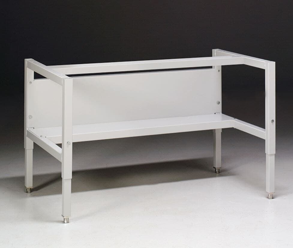 Labconco Purifier Telescoping Base Stand for Biosafety Cabinet, 30-37" Height, with Leveling Feet and Shelf, White - Stand Base 3' Telescoping - Image 1