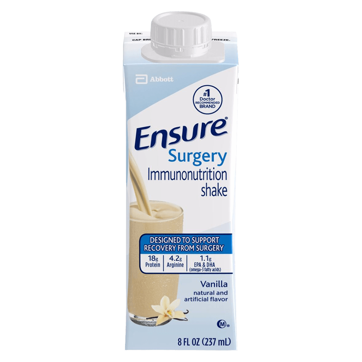 Ensure Surgery Immunonutrition Adult Nutritional Shake, Vanilla, 8 oz Carton, 24/Case - Shake Nutr EnsureSurg 8oz - Image 1