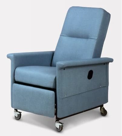 Champion 59 Series Relax Recliner, Manual, Colonial Blue, Powder-Coated Steel Frame, 300 lb Capacity, with Trend 2 Table - Recliner Manual w/Trend 2 Tbl - Image 1