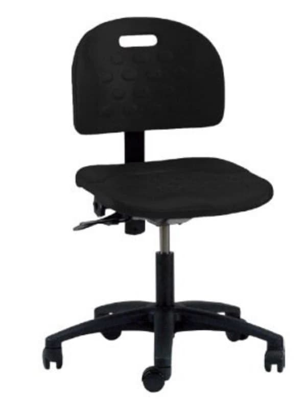 Brewer Task Series Laboratory Stool with 5 Casters, Black, 250 lb Capacity - Stool Lab Task Seriesw/5-Castr - Image 1