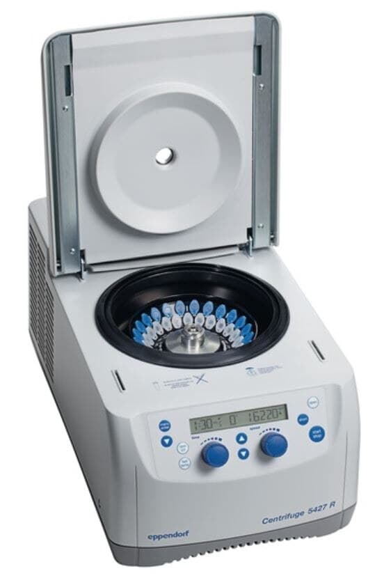 Eppendorf 5427 R Benchtop Microcentrifuge, 48 x 1.5/2 mL, 16,220 rpm, Refrigerated, Automatic - Microcentrifuge 48x1.5/2mL Rot - Image 1