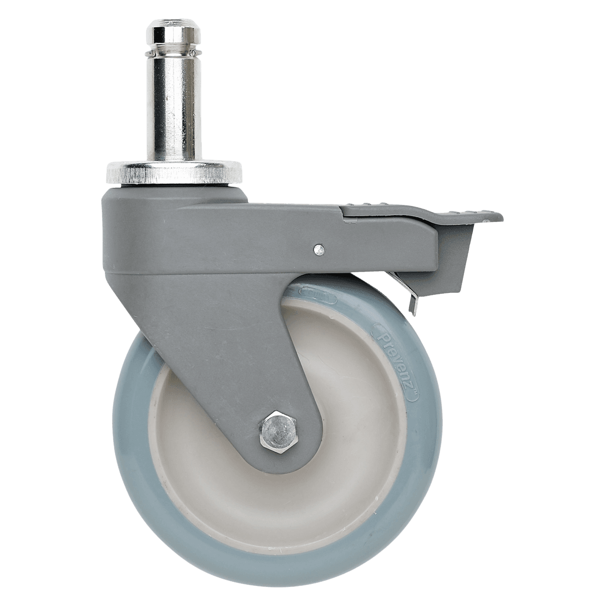Intermetro Industries MetroMax iQ Stem/Brake Caster with Bumper for Mobile Shelving - Caster Stem Brake w/Bumper - Image 1
