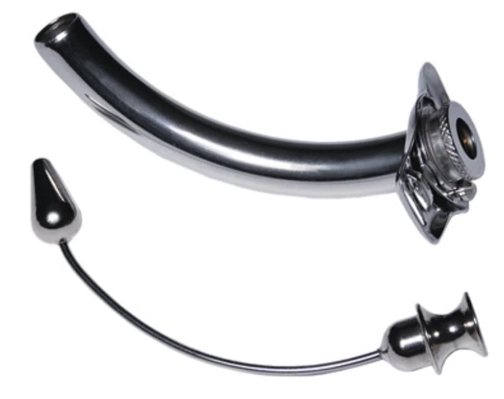 John Bunn Jackson Improved Tracheostomy Tube, Size 8, 12mm, Stainless Steel, Reusable, Silver - Tube Trach Jackson SS - Image 1