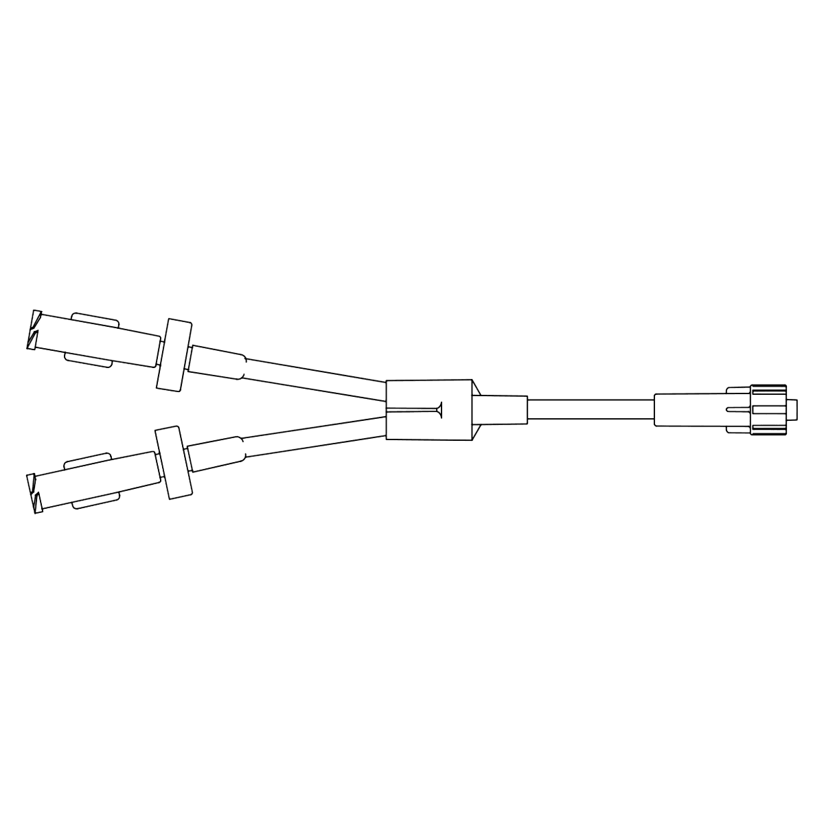 B. Braun Y-Type IV Extension Set, 6" Tubing, 2 Female Proximal / Female-Distal Male Luer Lock, Dual Back Check Valves, 100/Case - IV Extension Set Y-Type 2 - Image 1