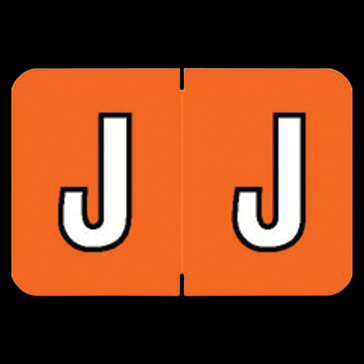 Colwell Compatible "J" Label, Gold Jewel Alphabetic, 1" H x 1.5" W, 225/Pack - Colwell Compatible "J" Label - Image 1