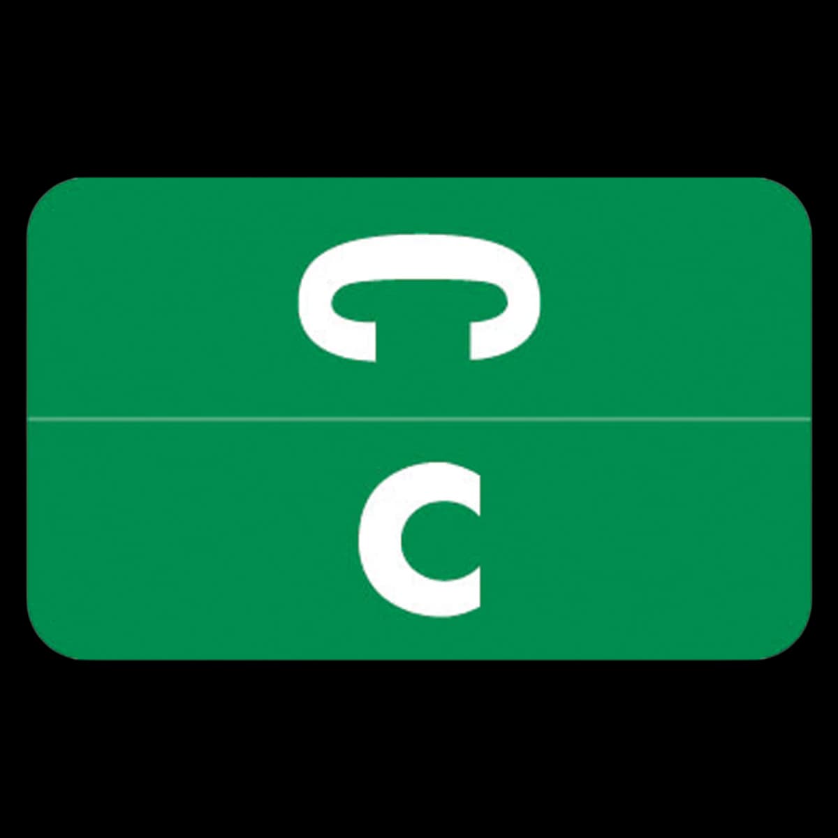 Smead ACC "C" End-Tab Label, 100/Package - Smead ACC "C" End-Tab Label - Image 1