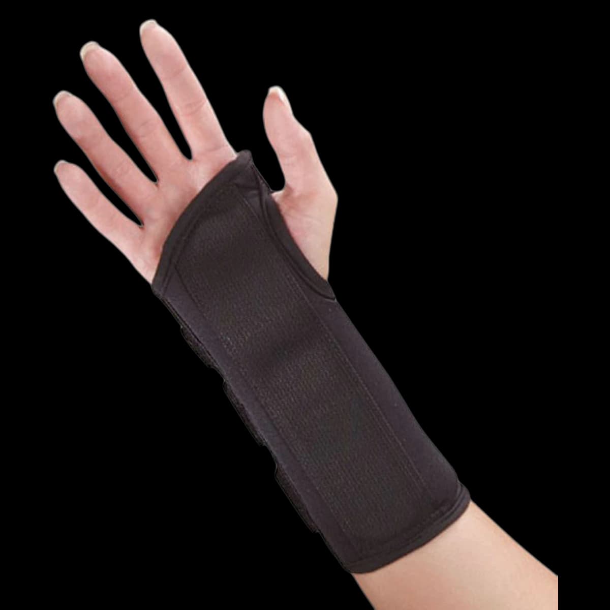DeRoyal PremierPro Wrist Splint, Foam, Medium, Right, 8" - MED PremierPro Splnt Wrst Bla - Image 1