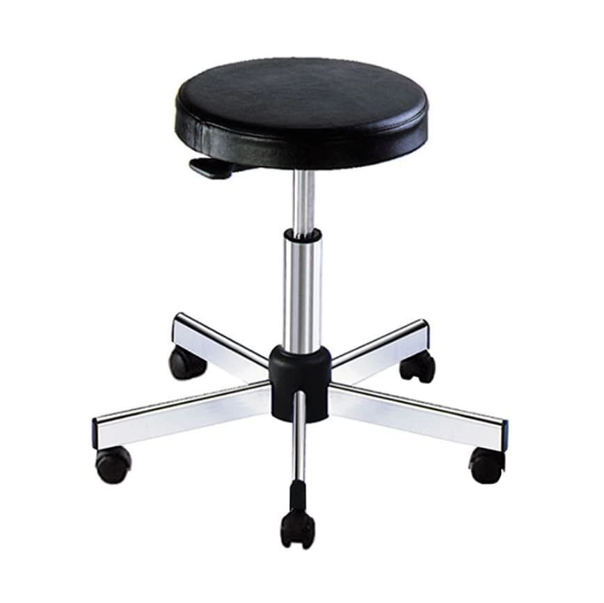 Kango Stool with Polyurethane Casters, Black - Stool Polyurthn Casters Black - Image 1