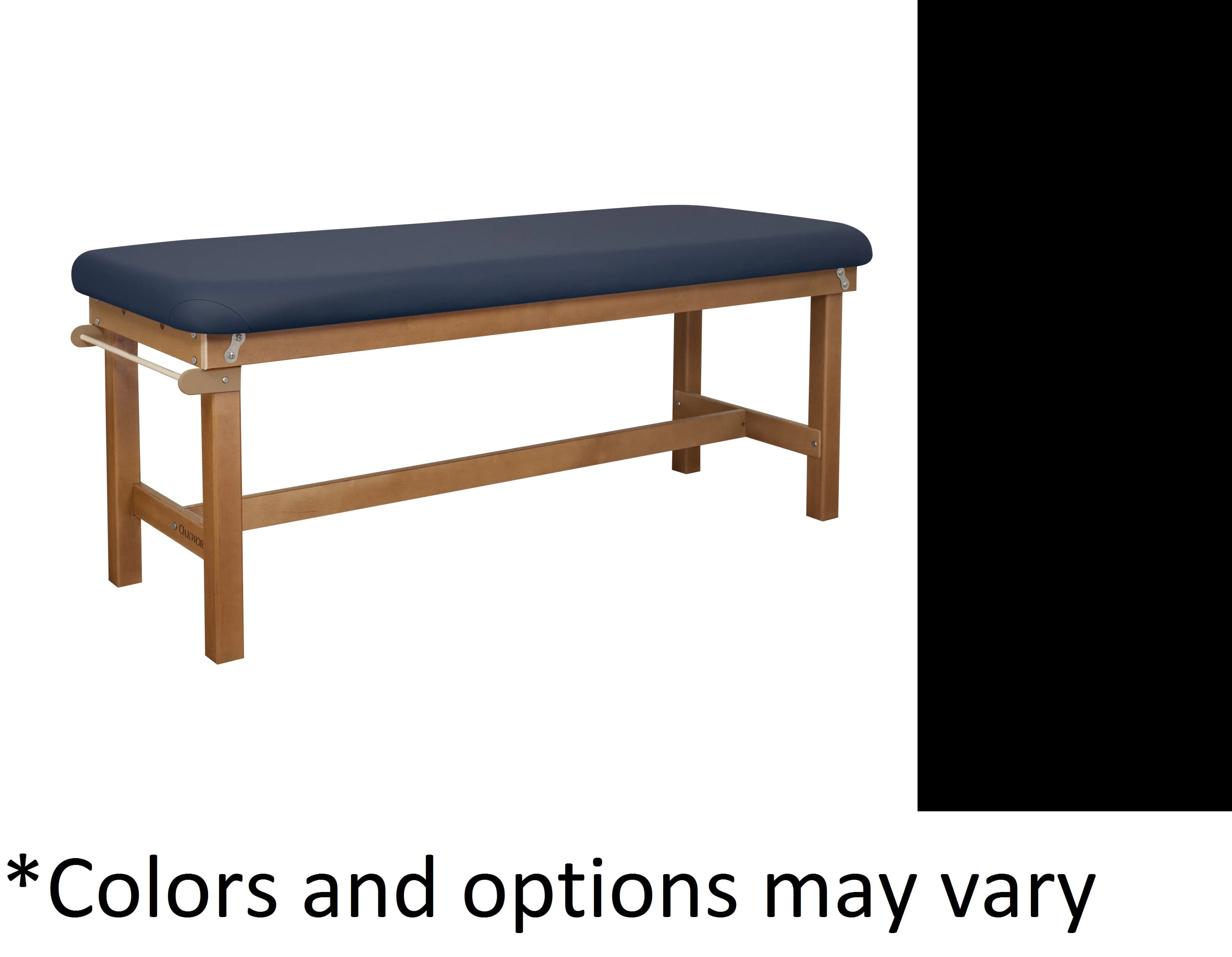 Oakworks Powerline Treatment Table, Flat Top, Coal, 27" Width, 500 lb Capacity - Table Tx Flat Top Coal 27" - Image 1