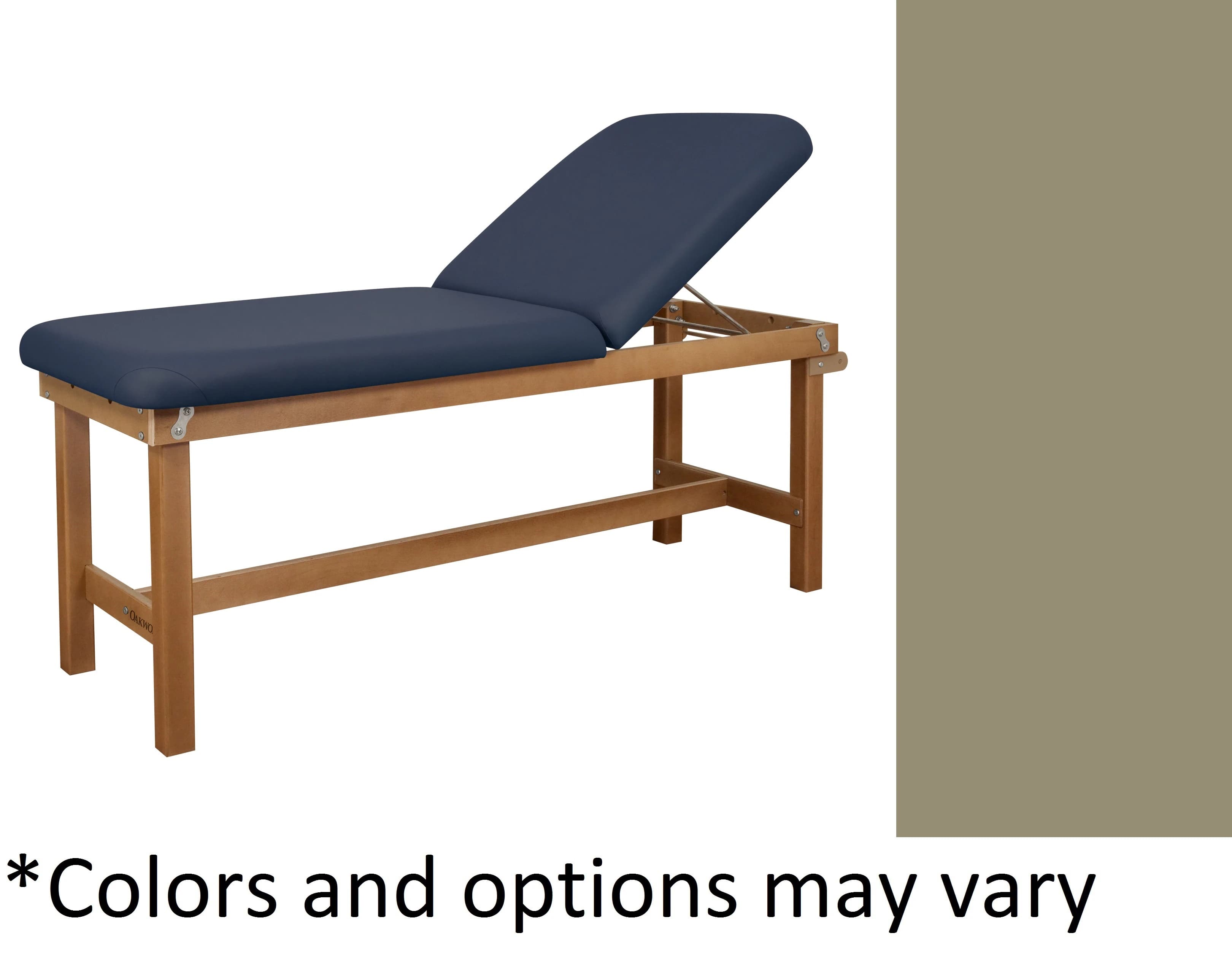 Oakworks Powerline Treatment Table with Backrest, 30" Width, Clay Upholstery, 500 lb Capacity - Table Tx Bkrst 30" Clay - Image 1