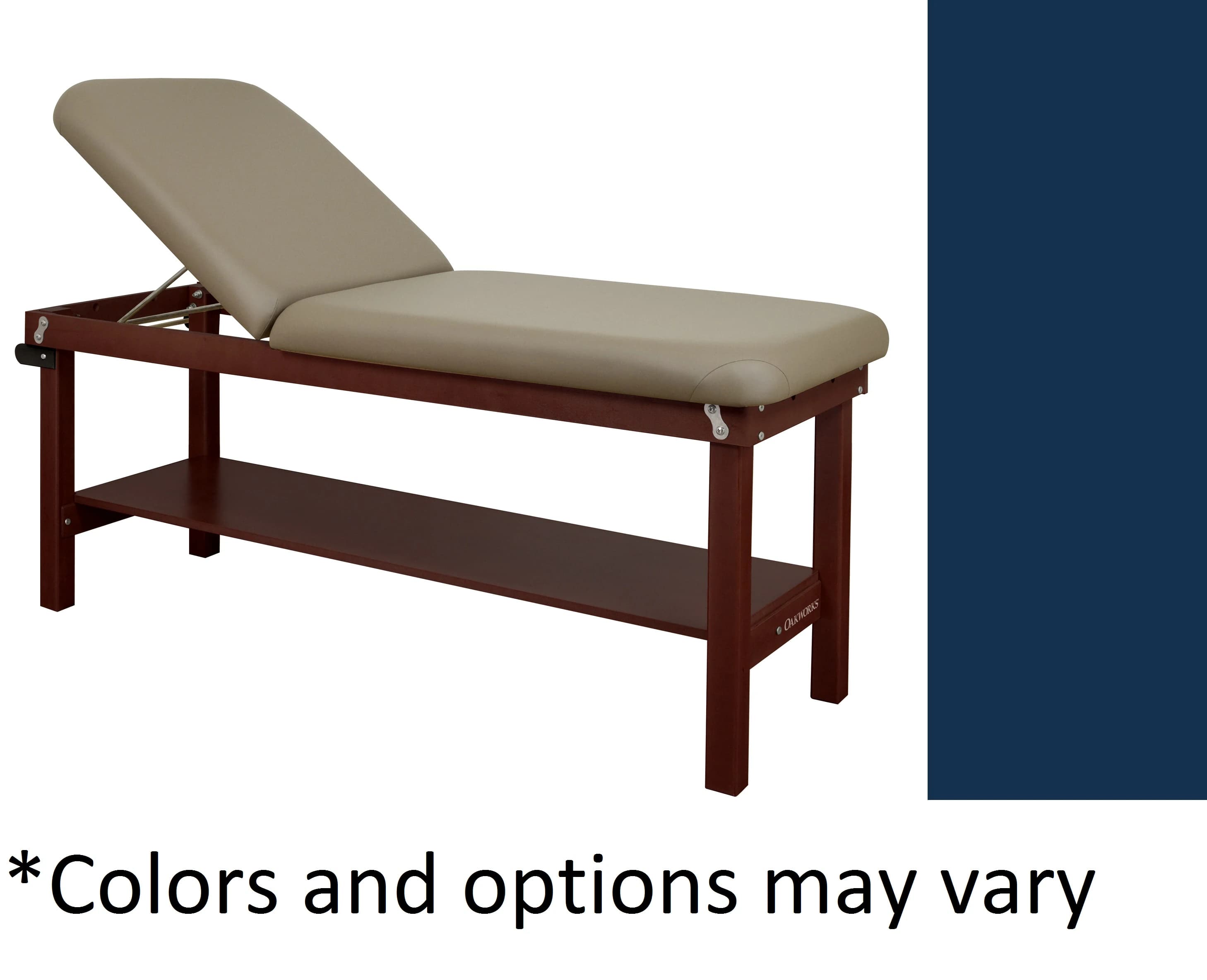 Oakworks Powerline Treatment Table with Breakrest Shelf, 27" Width, Sapphire, 500 lb Capacity, 01KWC87QE5HM2YMD8GXTF08Q9R - Table Tx Bkrst Shelf 27" Sapph - Image 1