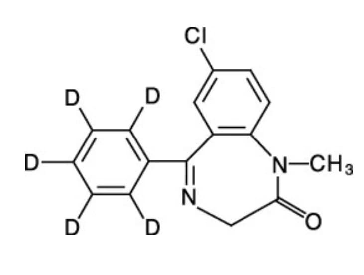 Diazepam-D5 Reference Solution, 100 µg/mL in Methanol, for LC/MS & GC/MS, Ampule, Each - Diazepam-D5 - Image 1