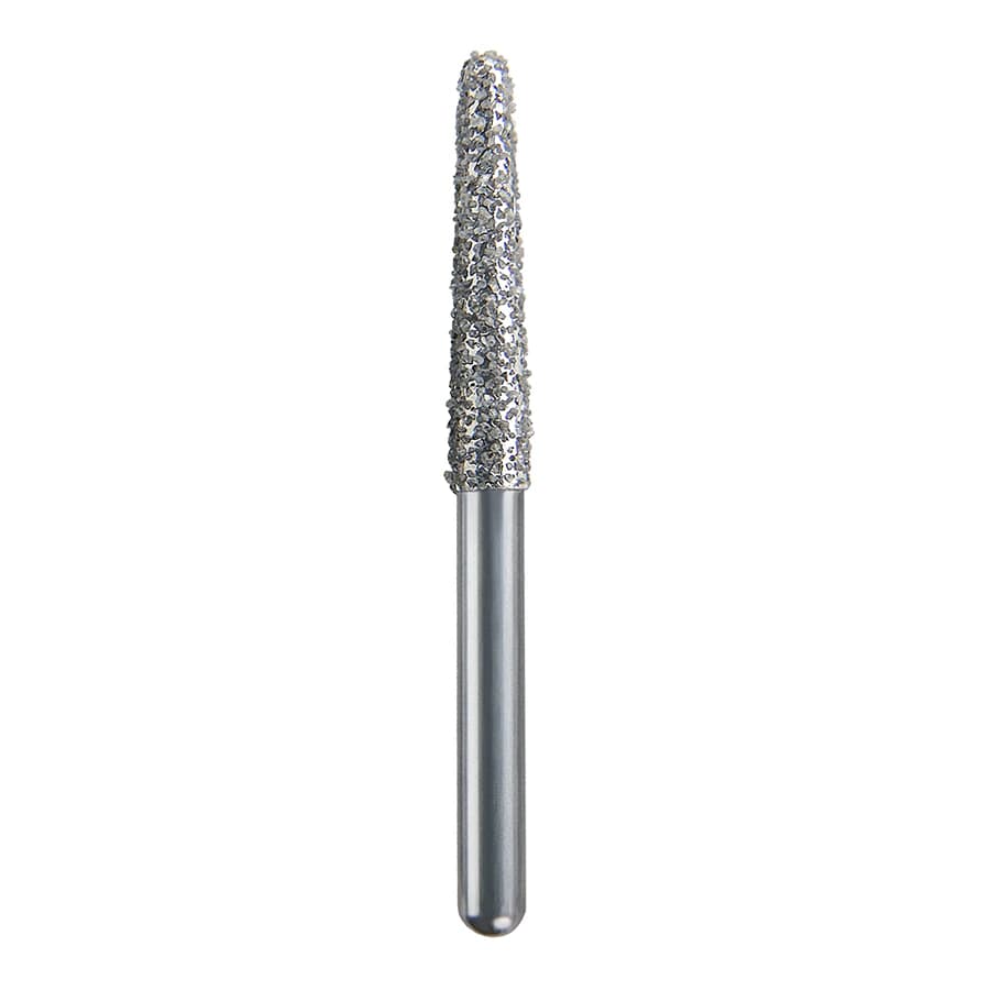 Spring Health Products Super Coarse Round End Taper FG Diamond Bur, 856-018, Single-Use, 25/Pack, 773.9SC25 - Round End Taper FG Diamond Burs - Image 1