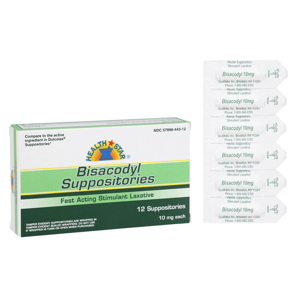 Geri-Care Bisacodyl Suppositories, 12/Box - Bisacodyl Suppositories - Image 1