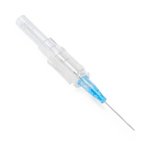 Medline SureSite IV Catheter, 22 Gauge, Polyurethane, Blue, Safety, 200/Case - Catheter IV Suresite Slide - Image 1