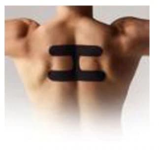 SpiderTech Kinesiology Tape, Cotton, 8" x 5" Precut Strips, Black, Latex-Free, Each - Spider Tech Kinesiology Tape U - Image 1