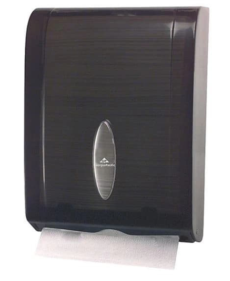 Georgia-Pacific Combi-Fold Vista Folded Paper Towel Dispenser, Black, Wall Mount, 01KEZKNKSDV445W6TDH6D64AXC - Georgia-Pacific Combi-Fold Vista Folded Paper Towel Dispenser Black - Image 1