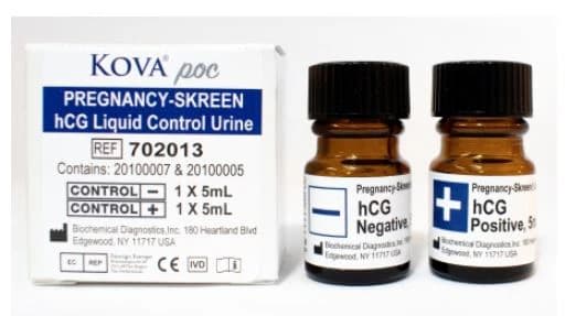 Pregnancy-Skreen hCG Urine Positive/Negative External Control, 2 x 5 mL, Kova International - Pregnancy-Skreen HCG Control - Image 1